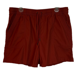 Tahari Women's Cotton Stretch Pull-on Short Brick Red L Walking Hiking Camping
